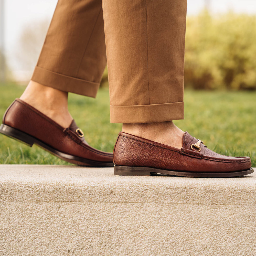 The Essential Burgundy Brown Buckled Loafers | Hides&Cult