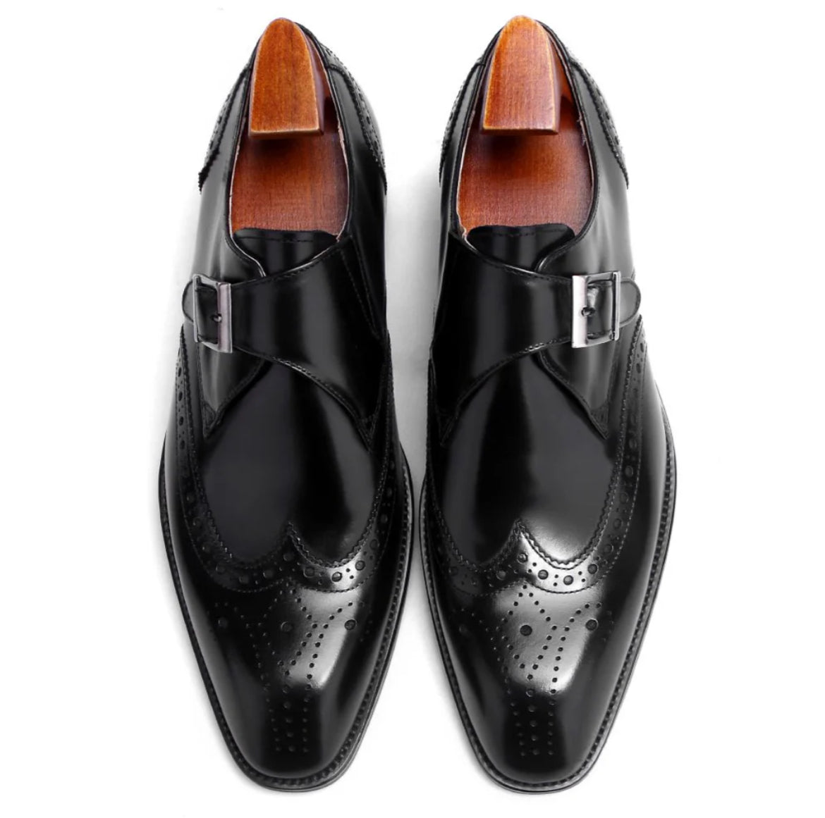 Single Monk Brogue Strap Shoes | Hides&Cult