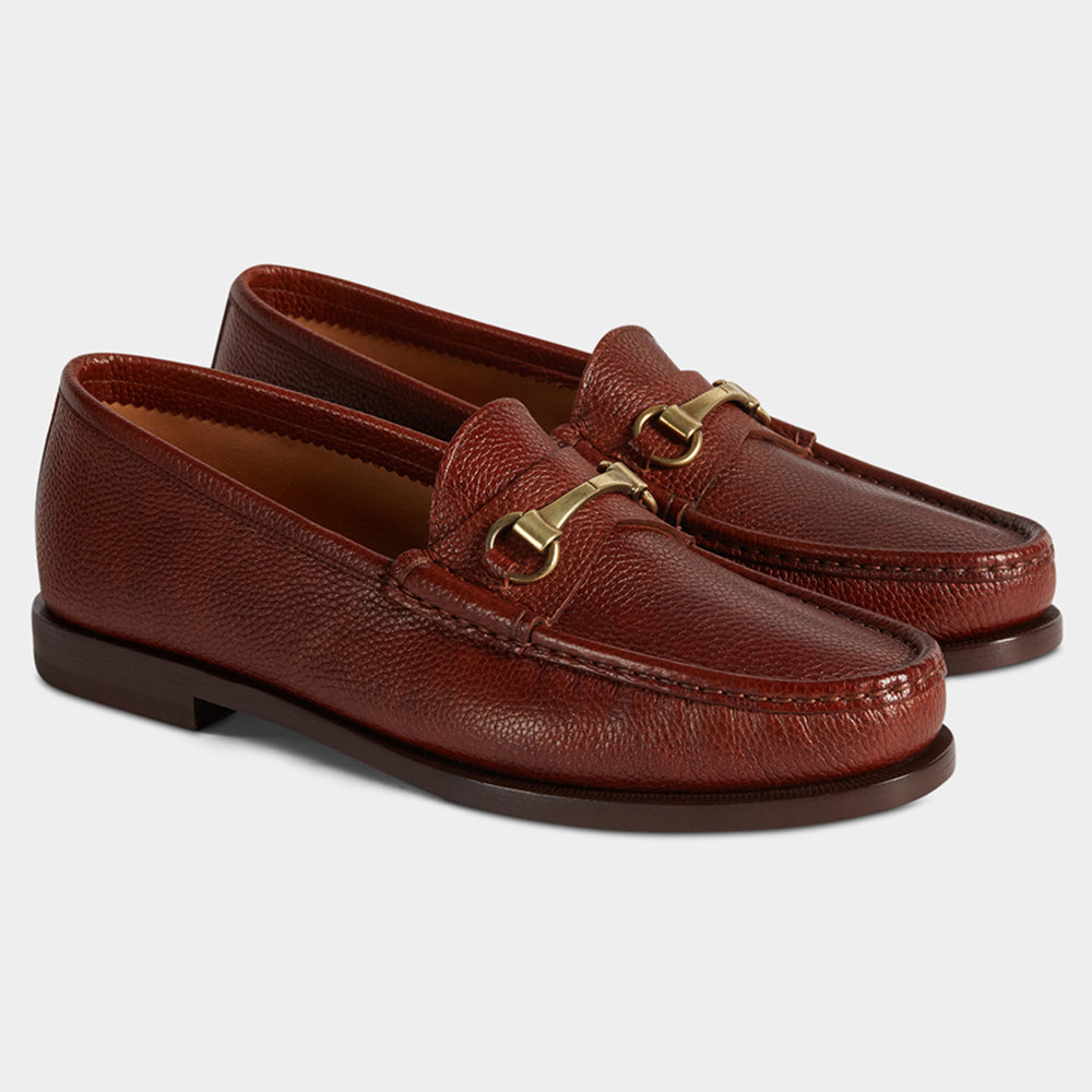 The Essential Burgundy Brown Buckled Loafers | Hides&Cult