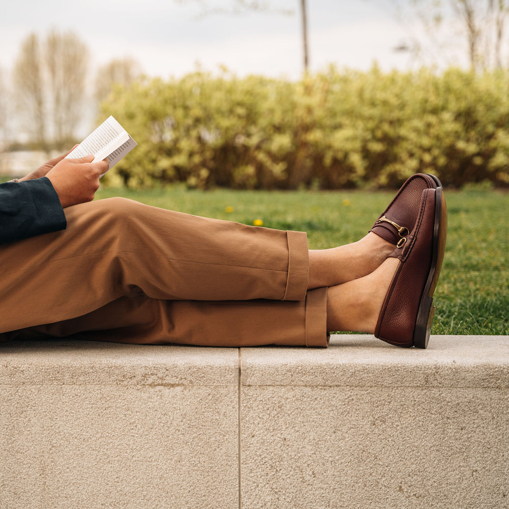 The Essential Burgundy Brown Buckled Loafers | Hides&Cult