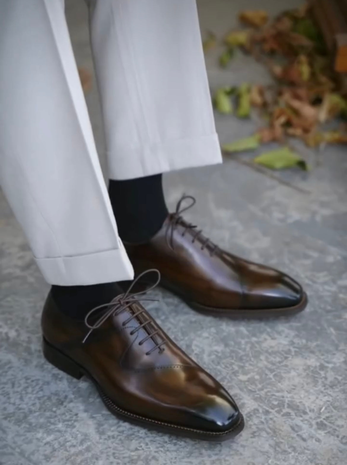 Black Wholecut Stitch Detail Formal Shoes - CLEARANCE EVENT