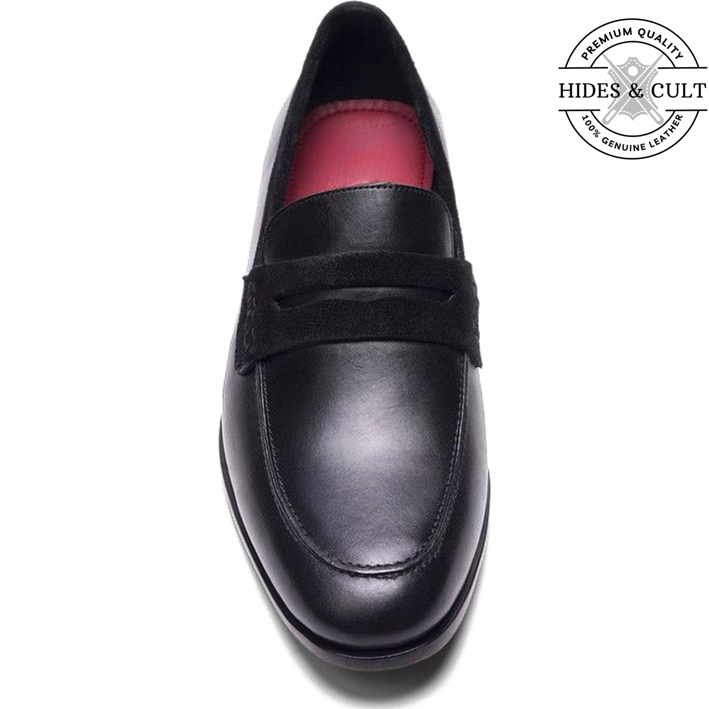 Classic Black Leather Moccasin Loafers - CLEARANCE EVENT