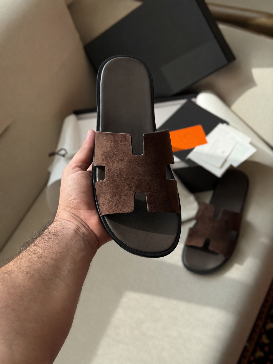 Austin Mens Slippers in Brown Suede Leather | Hides&Cult
