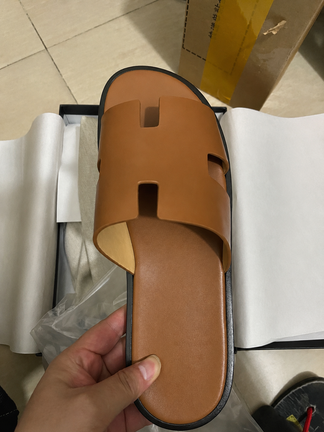 Austin Mens Slippers in Tan Leather | Hides&Cult