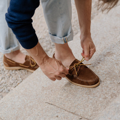 GANBATTE - TOBACCO BROWN SUEDE | Hides&Cult