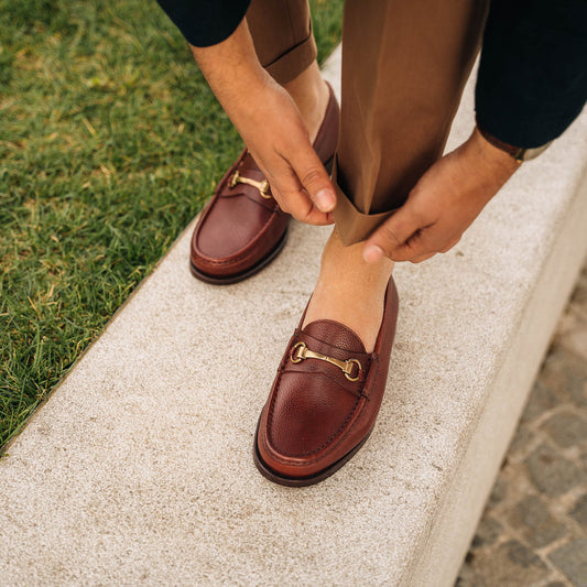 The Essential Burgundy Brown Buckled Loafers | Hides&Cult