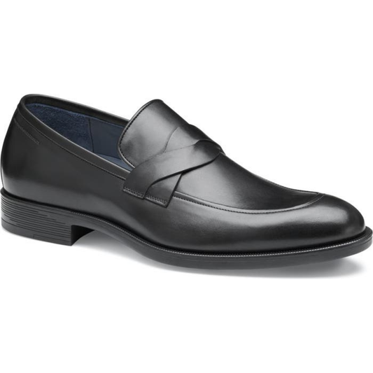 Black - Wave Saddle Leather SlipOns - CLEARANCE EVENT