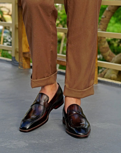 Dark Brown Patina Loafers | Hides&Cult