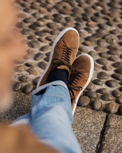 The "Gen-Z" Sneakers - CAMEL SUEDE | Hides&Cult