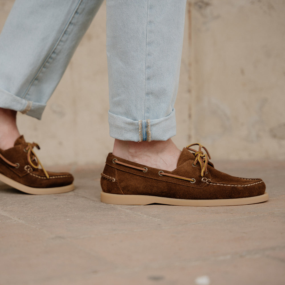 GANBATTE - TOBACCO BROWN SUEDE | Hides&Cult