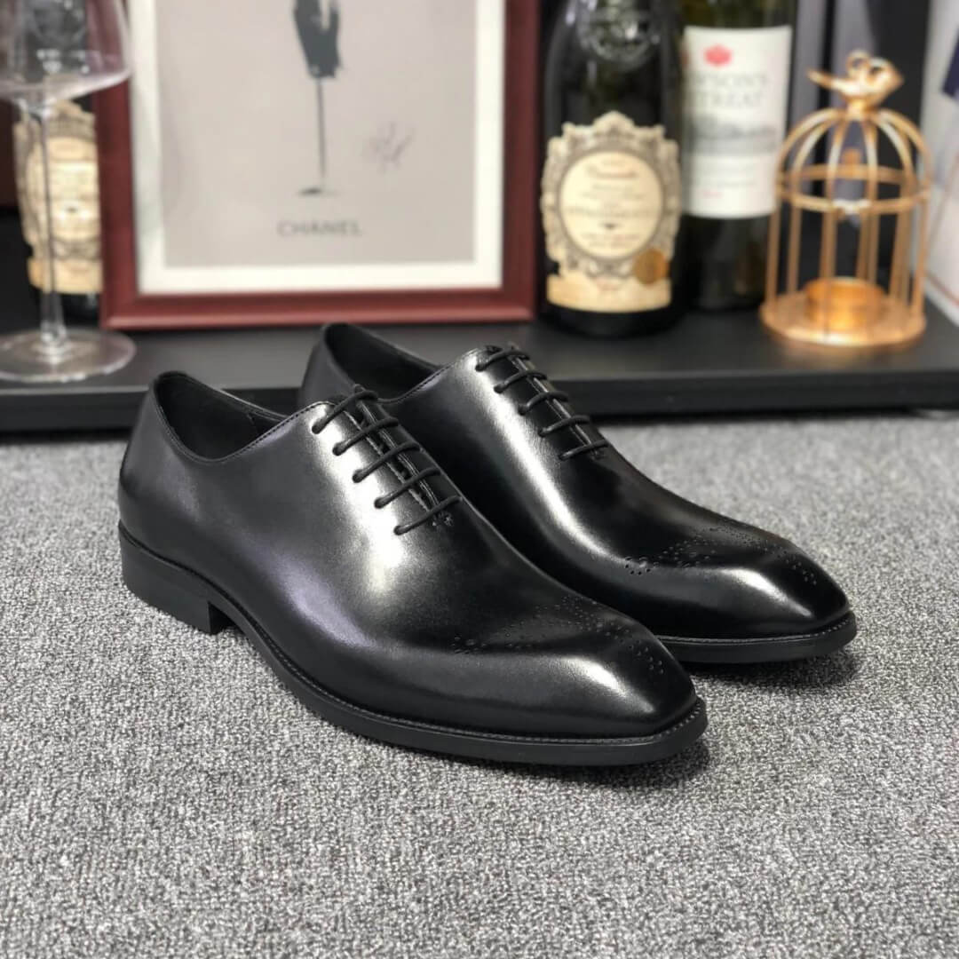 Black Wingtip Whole-cut Oxfords | Hides&Cult