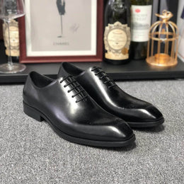 Black Wingtip Whole-cut Oxfords | Hides&Cult