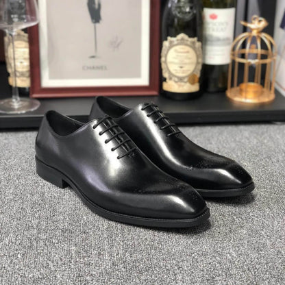 Black Wingtip Whole-cut Oxfords | Hides&Cult