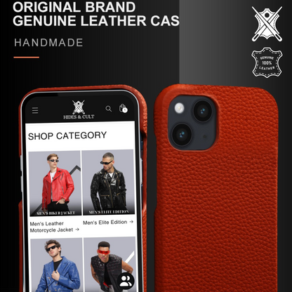 Genuine Leather Iphone 15 case