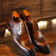 Brown Patina Lace Up Brogue Shoes | Hides&Cult