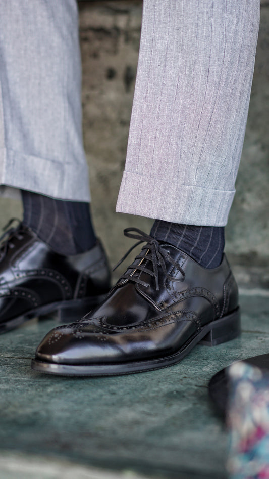 Black Lace Up Brogue Shoes | Hides&Cult