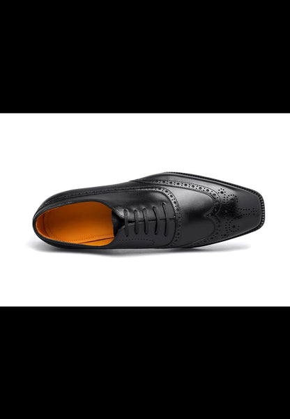Black Full Oxford Brogue Shoes | Hides&Cult