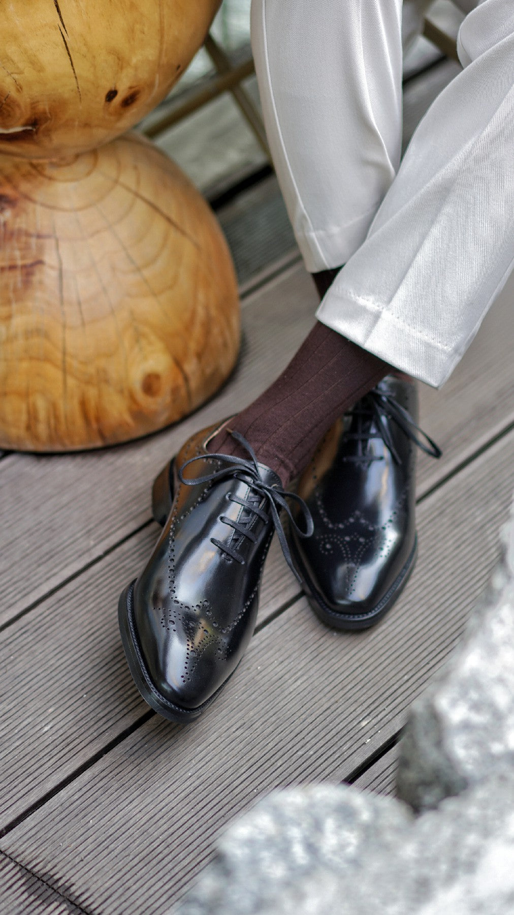 Black Luxury Italian Brogue Shoes | Hides&Cult