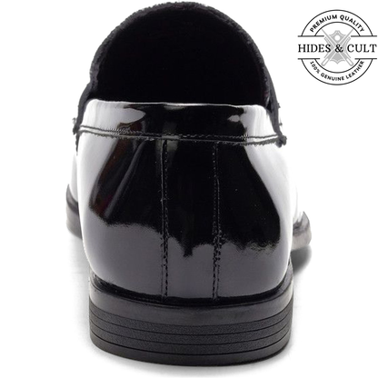 Black Patent - Anaconda Leather Moccasin Loafers | Hides&Cult