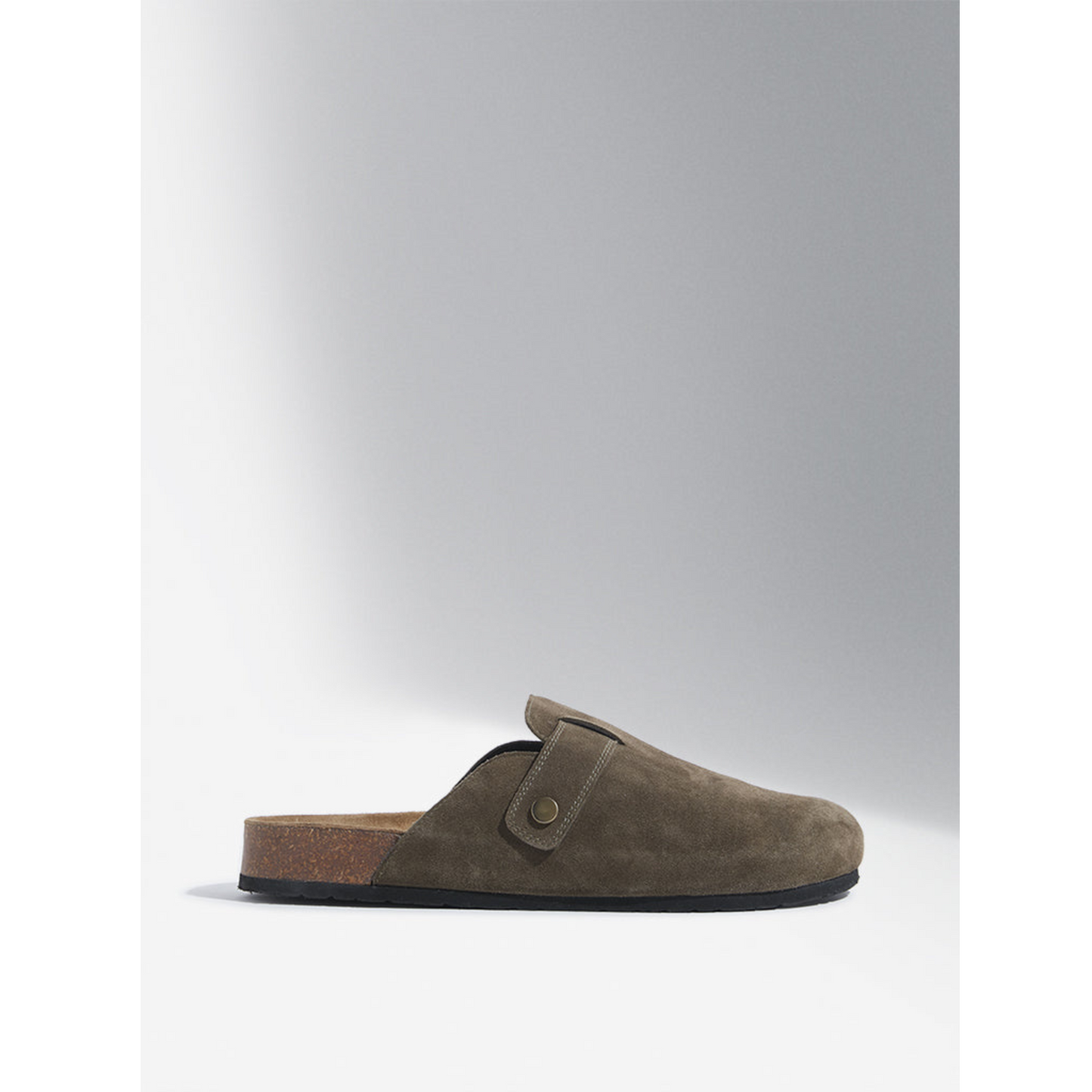 Brooklyn Slip-On Sandals in Suede Olive Leather Men's | Hides&Cult