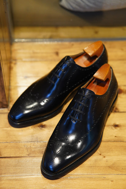 Black Luxury Italian Brogue Shoes | Hides&Cult