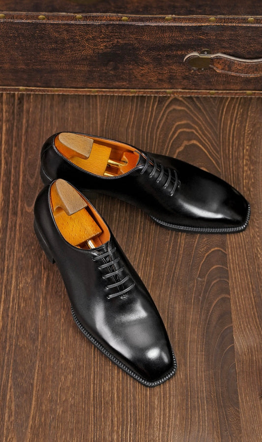 Black Wholecut Formal Shoes | Hides&Cult