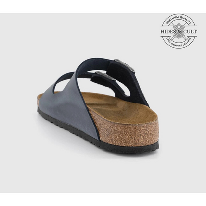 California Two Strap Sandals in Suede Oiled Leather Men's | Hides&Cult