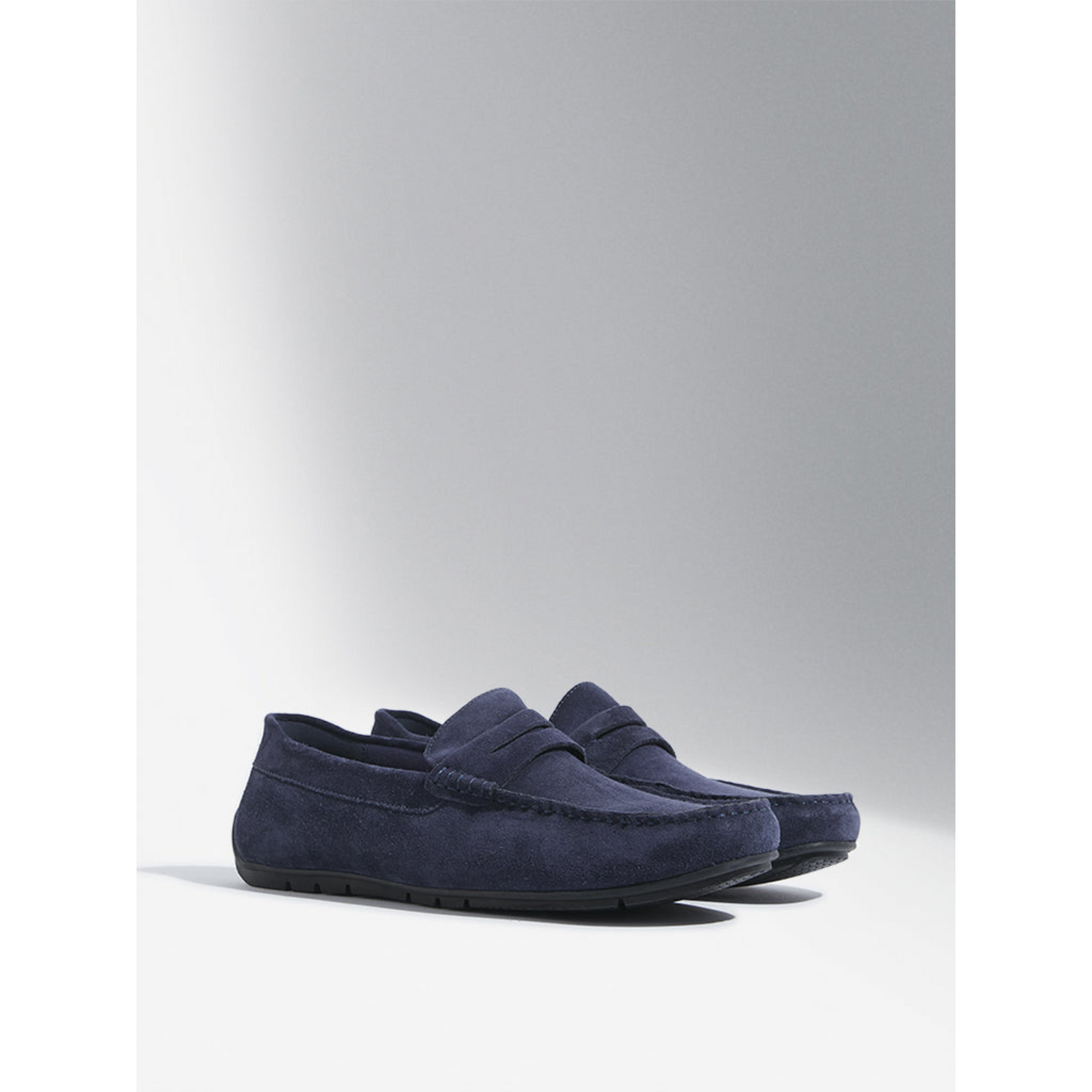 Florida Classic Loafers in Suede Navy Leather Men's | Hides&Cult