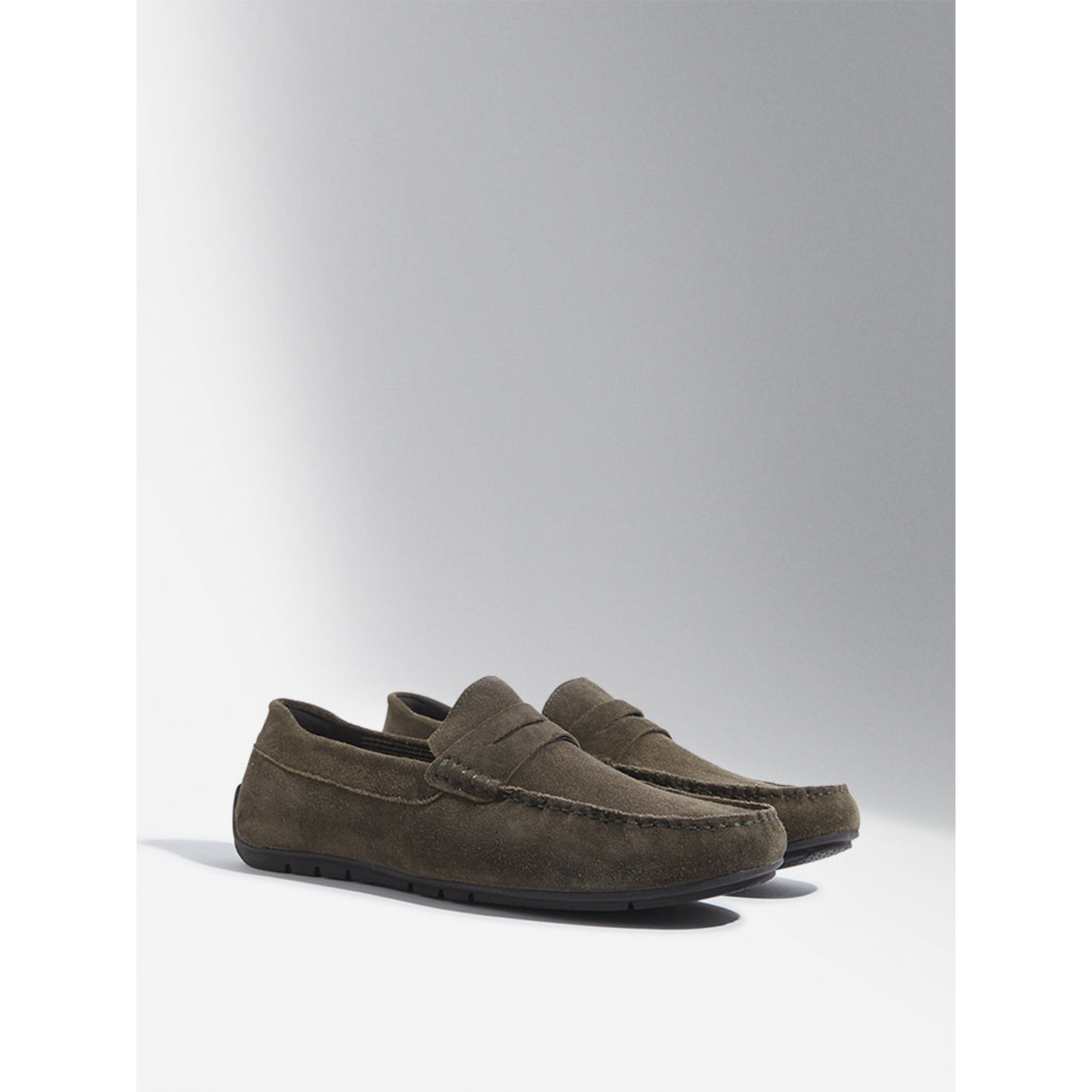 Florida Classic Loafers in Suede Olive Leather Men's | Hides&Cult