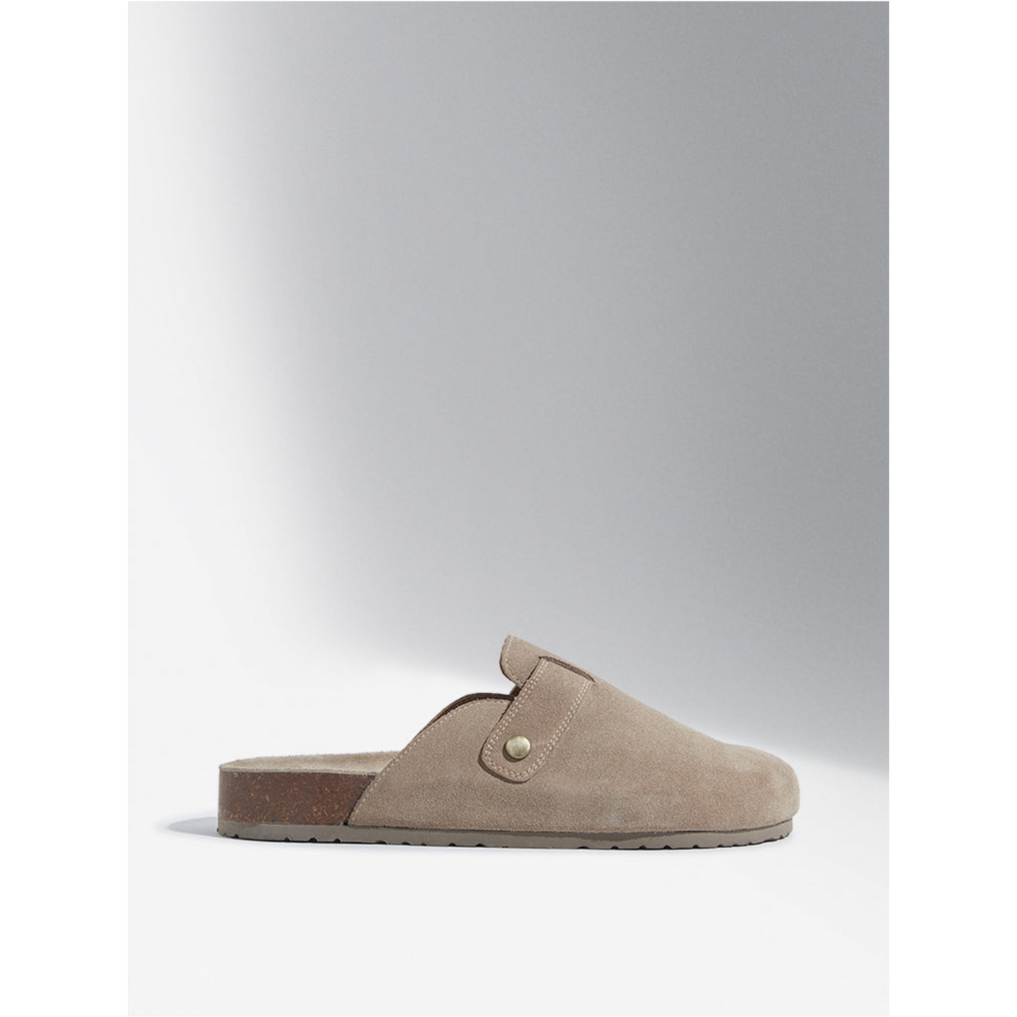 Brooklyn Slip-On Sandals in Suede Taupe Leather Men's | Hides&Cult