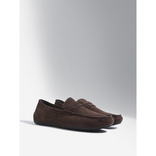 Florida Classic Loafers in Suede Brown Leather Men's | Hides&Cult