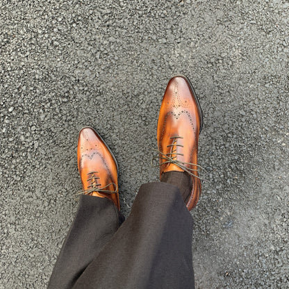 Black Luxury Italian Brogue Shoes | Hides&Cult