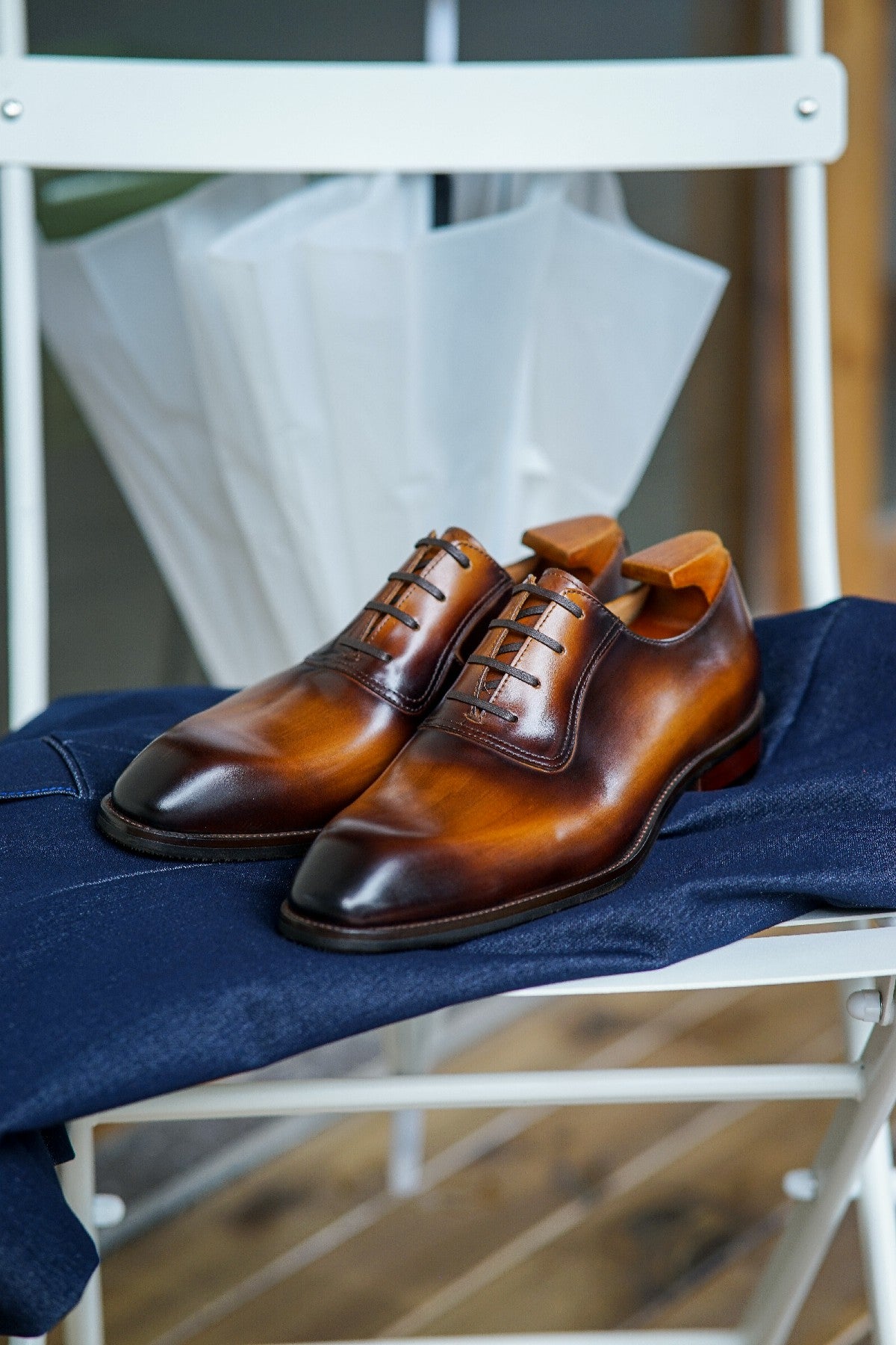 Patina Tan Derby Lace Up Shoes | Hides&Cult