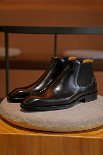 Hand Painted Patina Chelsea Boots - Vintage Brown - Clearance Sale | Hides&Cult