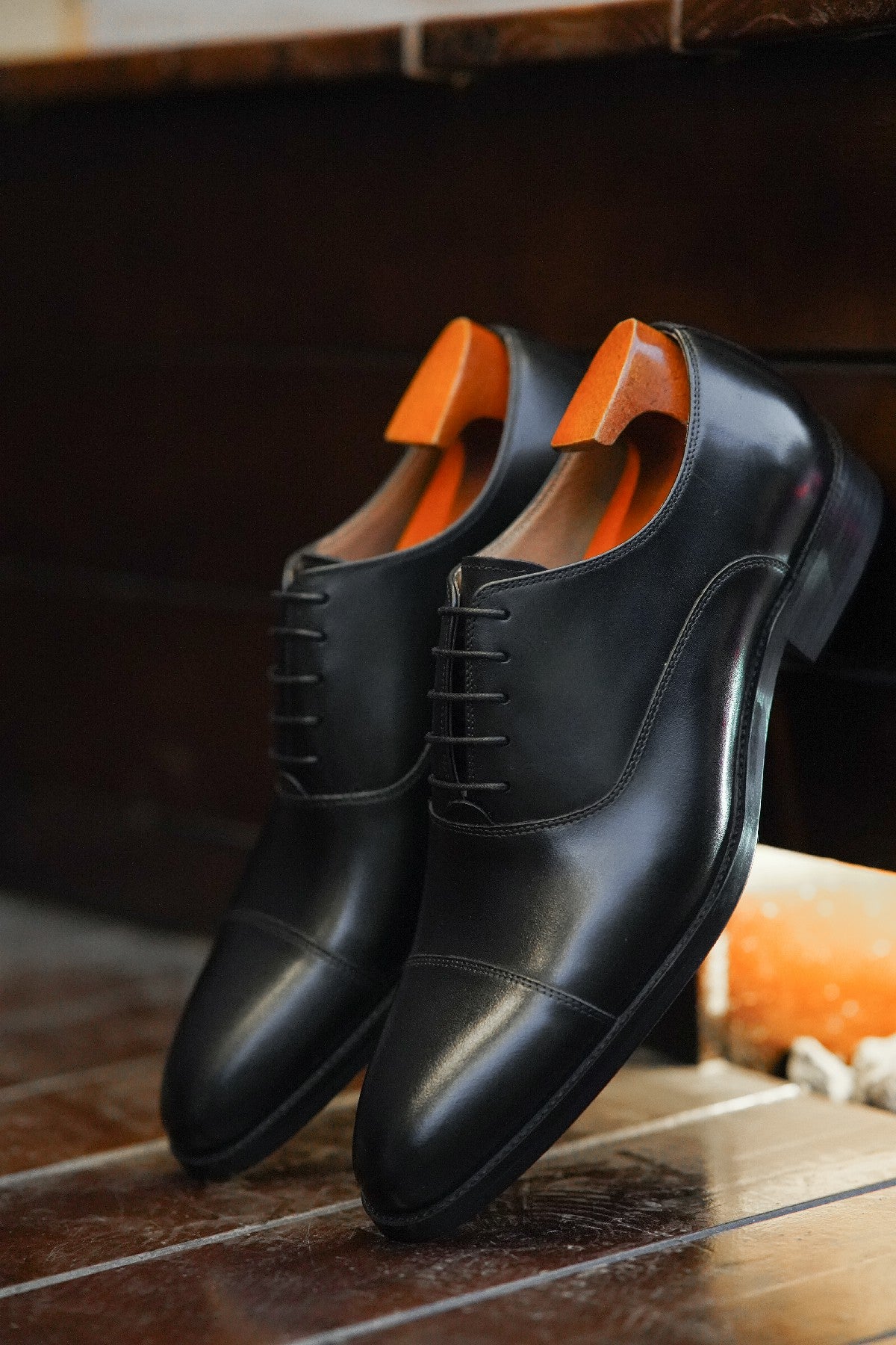 Brown Cap Toe Leather Oxfords - Round Toe | Hides&Cult