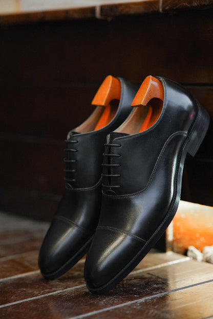 Brown Cap Toe Leather Oxfords - Round Toe | Hides&Cult