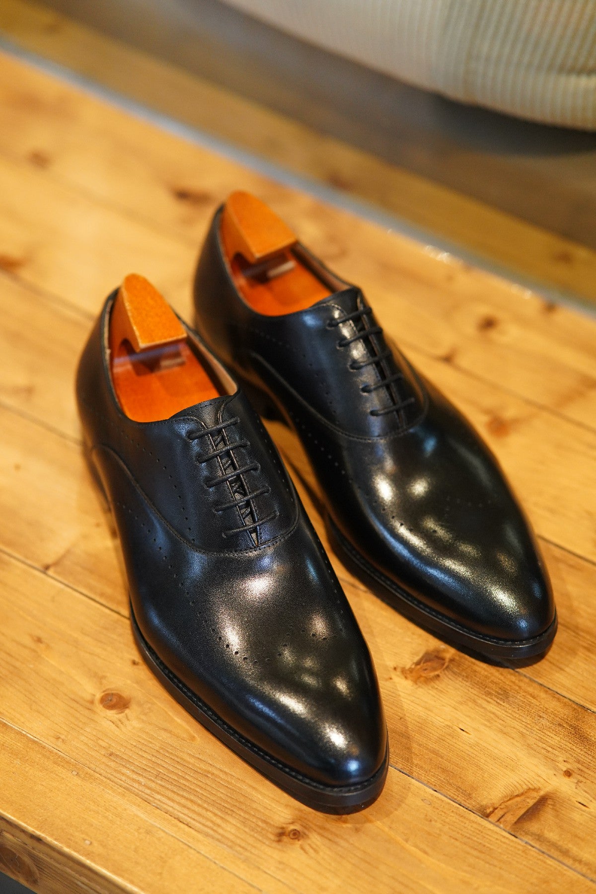 Black Luxury Italian Cut Oxford Shoes | Hides&Cult