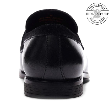 Black Tassel Leather SlipOn Loafers - CLEARANCE EVENT