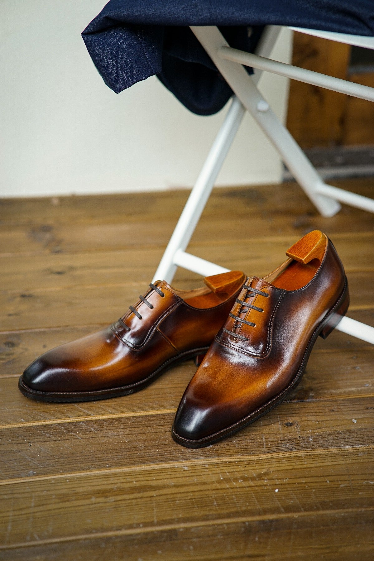 Patina Tan Derby Lace Up Shoes | Hides&Cult