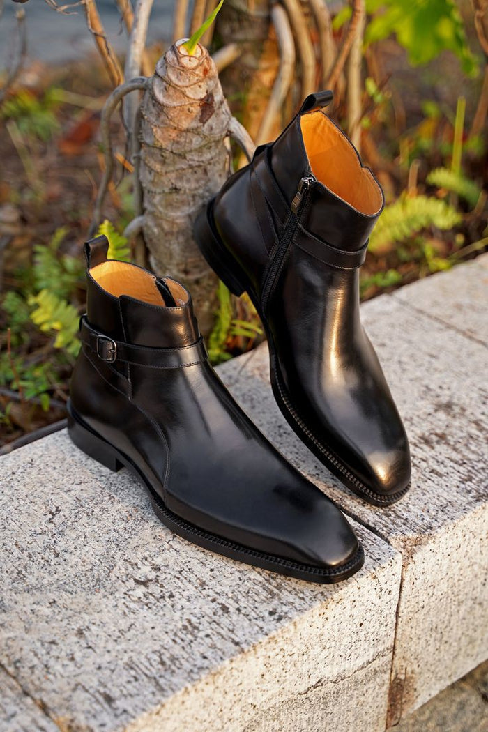 Patina Brown Classic Italian Single Strap Chelsea Boots | Hides&Cult