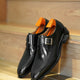 Black Single Monk Strap Shoes | Hides&Cult