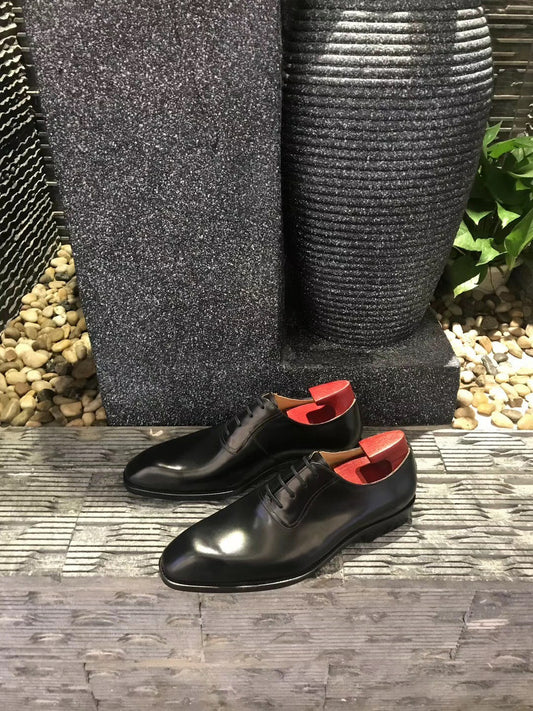 Black Derby Lace Up Shoes | Hides&Cult