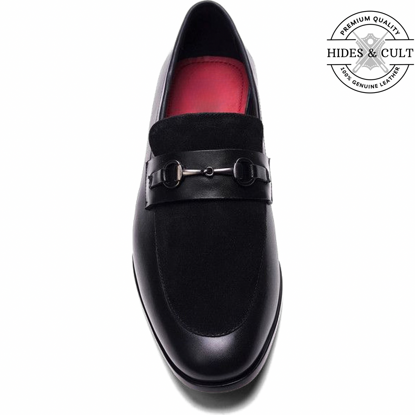 Black Buckled Leather SlipOn Loafers - CLEARANCE EVENT