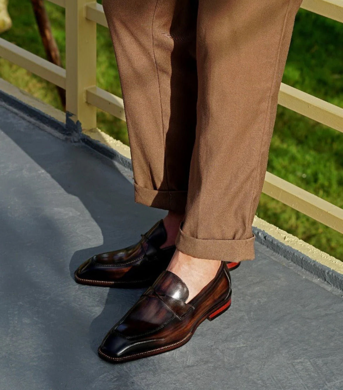 Dark Brown Patina Loafers | Hides&Cult