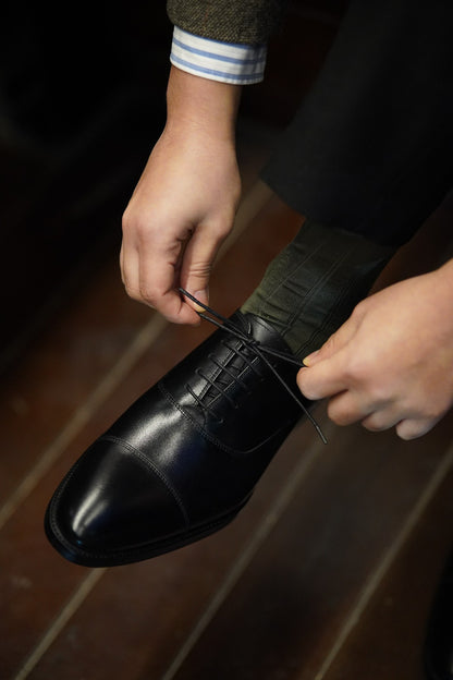 Brown Cap Toe Leather Oxfords - Round Toe | Hides&Cult
