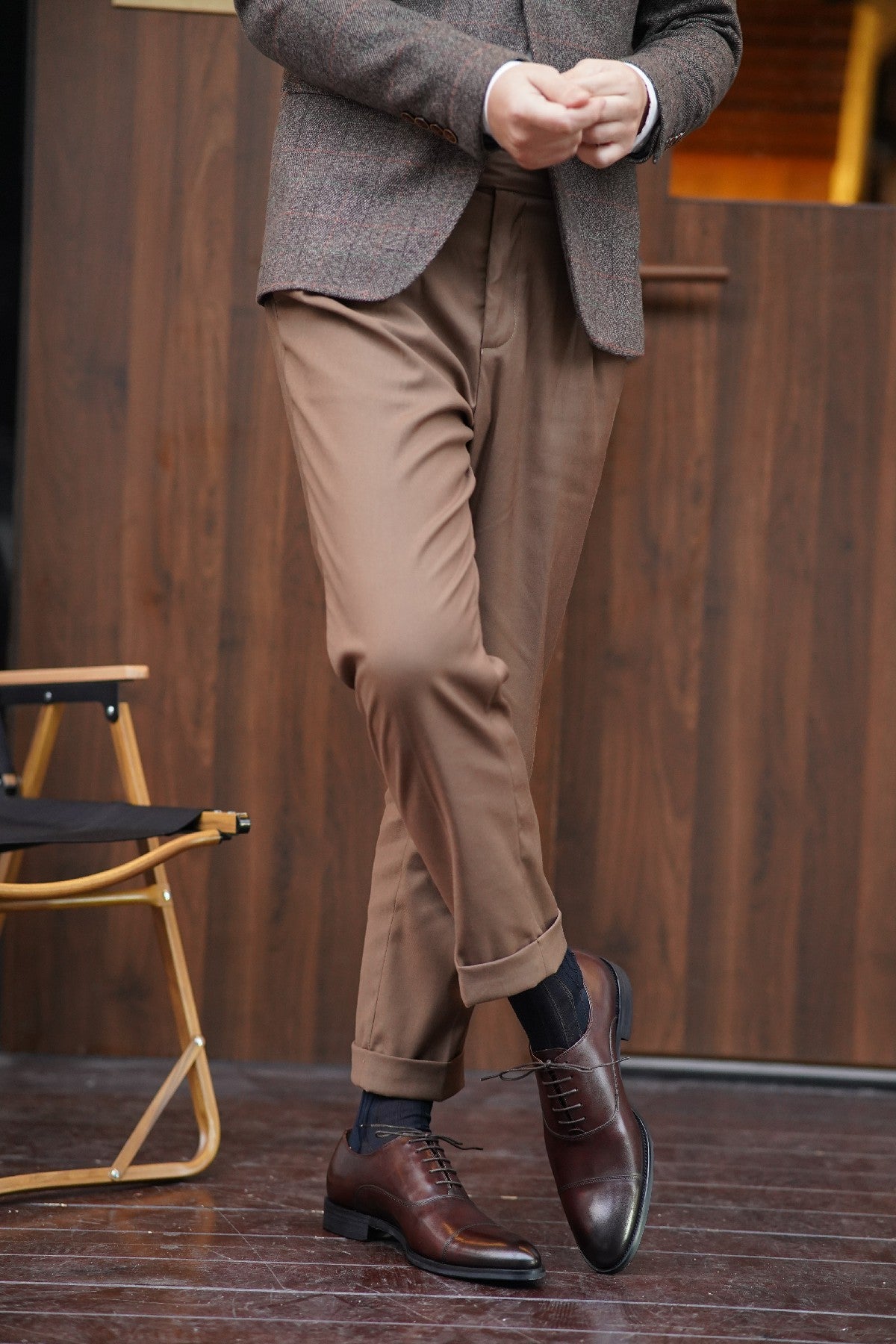Brown Cap Toe Leather Oxfords - Round Toe | Hides&Cult
