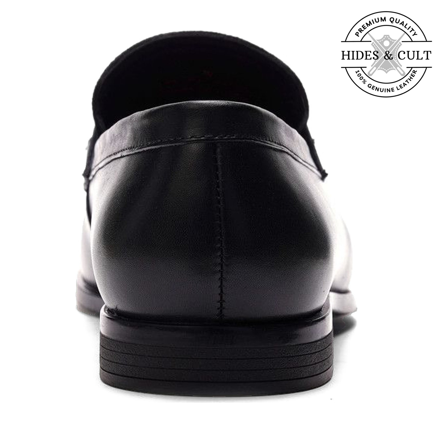 Black Buckled Leather SlipOn Loafers - CLEARANCE EVENT