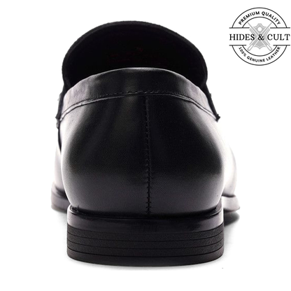 Black Buckled Leather SlipOn Loafers - CLEARANCE EVENT