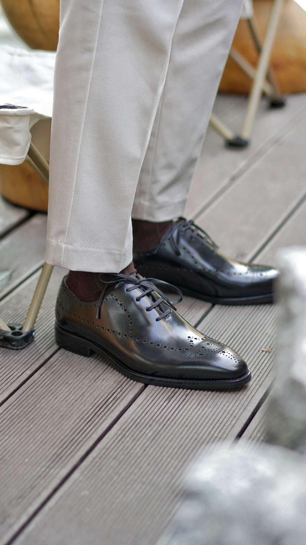 Black Luxury Italian Brogue Shoes | Hides&Cult