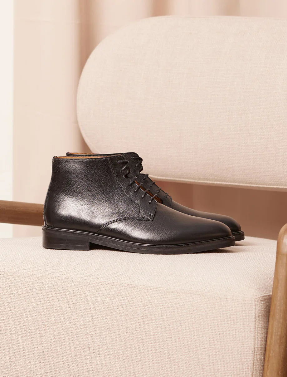 The Essential Chukka Boots - Grained Black | Hides&Cult